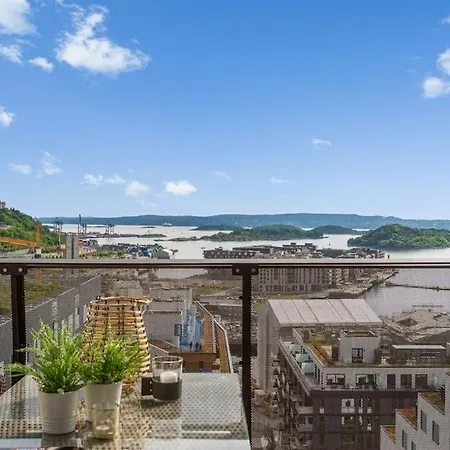 Exclusive Barcode, Terrace, Oslofjord View Lägenhet